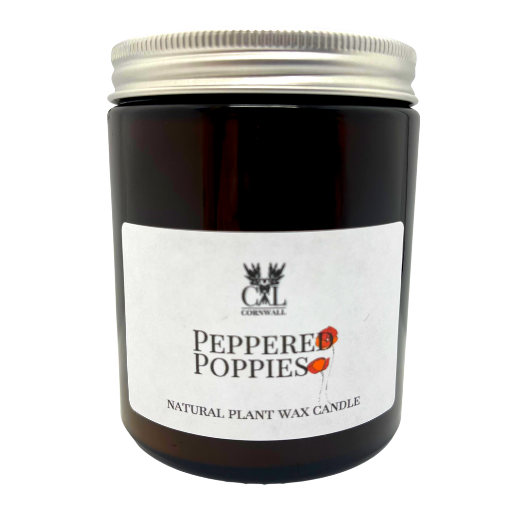Peppered Poppy Pharmacy Jar Candle 155g.