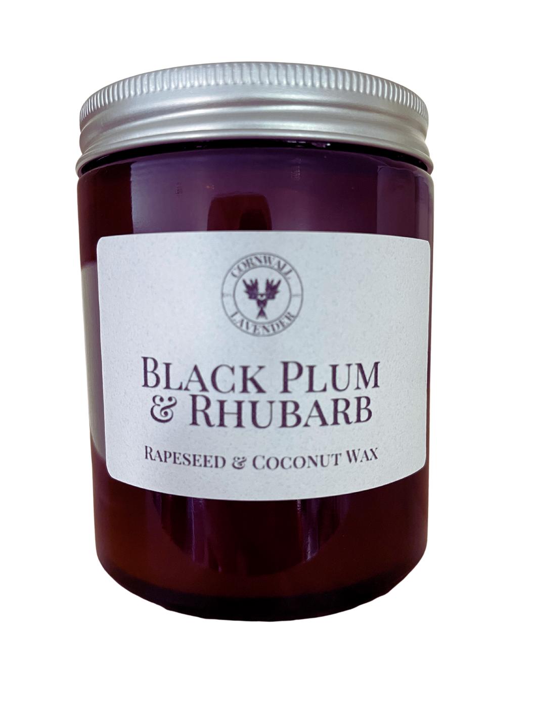 Black Plum & Rhubarb Pharmacy Jar Candle. 20cl.