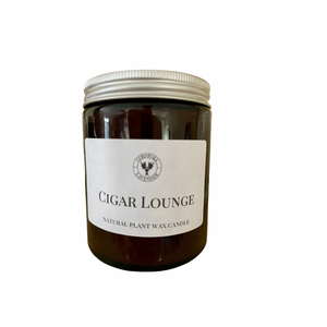 Cigar Lounge Pharmacy Jar Candle. 155g.