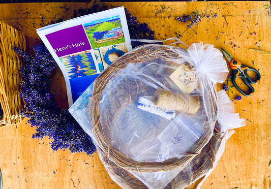 Lavender Garland Kit Complete with Fresh Cut Lavender.