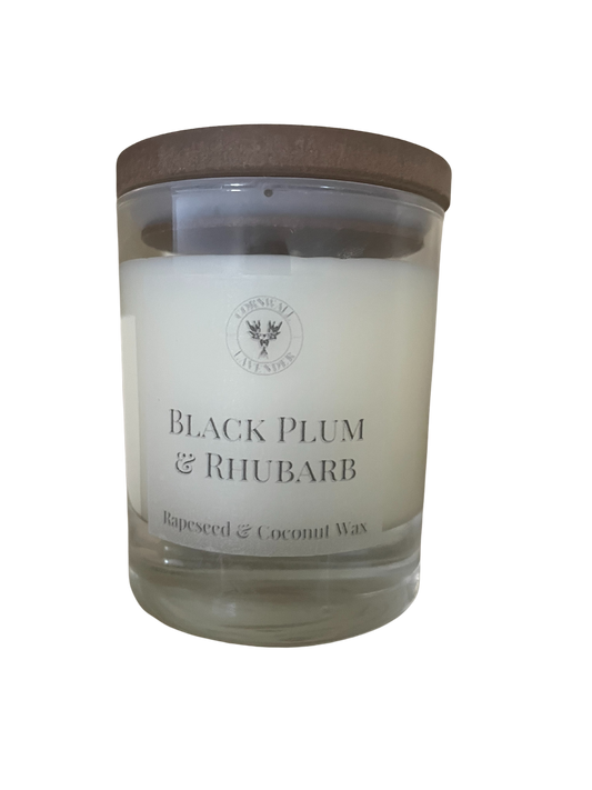 Black Plum & Rhubarb.  20cl with wooden lid.