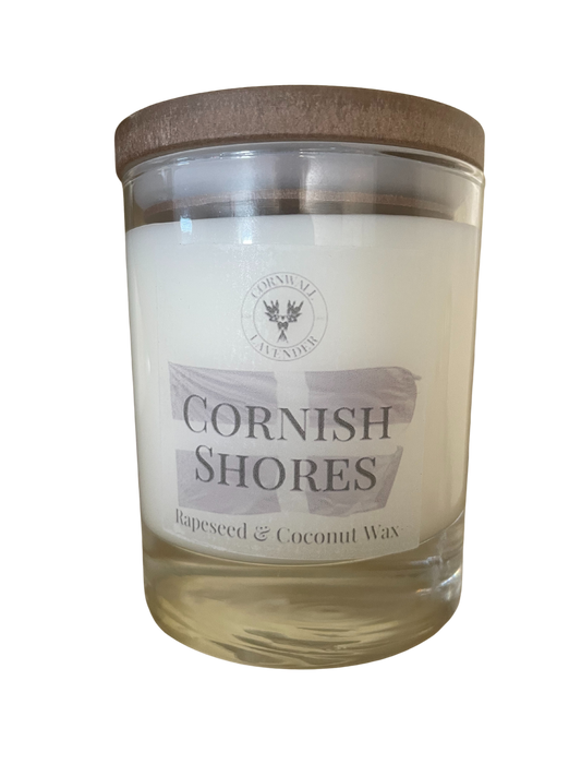 Cornish Shores  candle. 20cl with wooden lid.