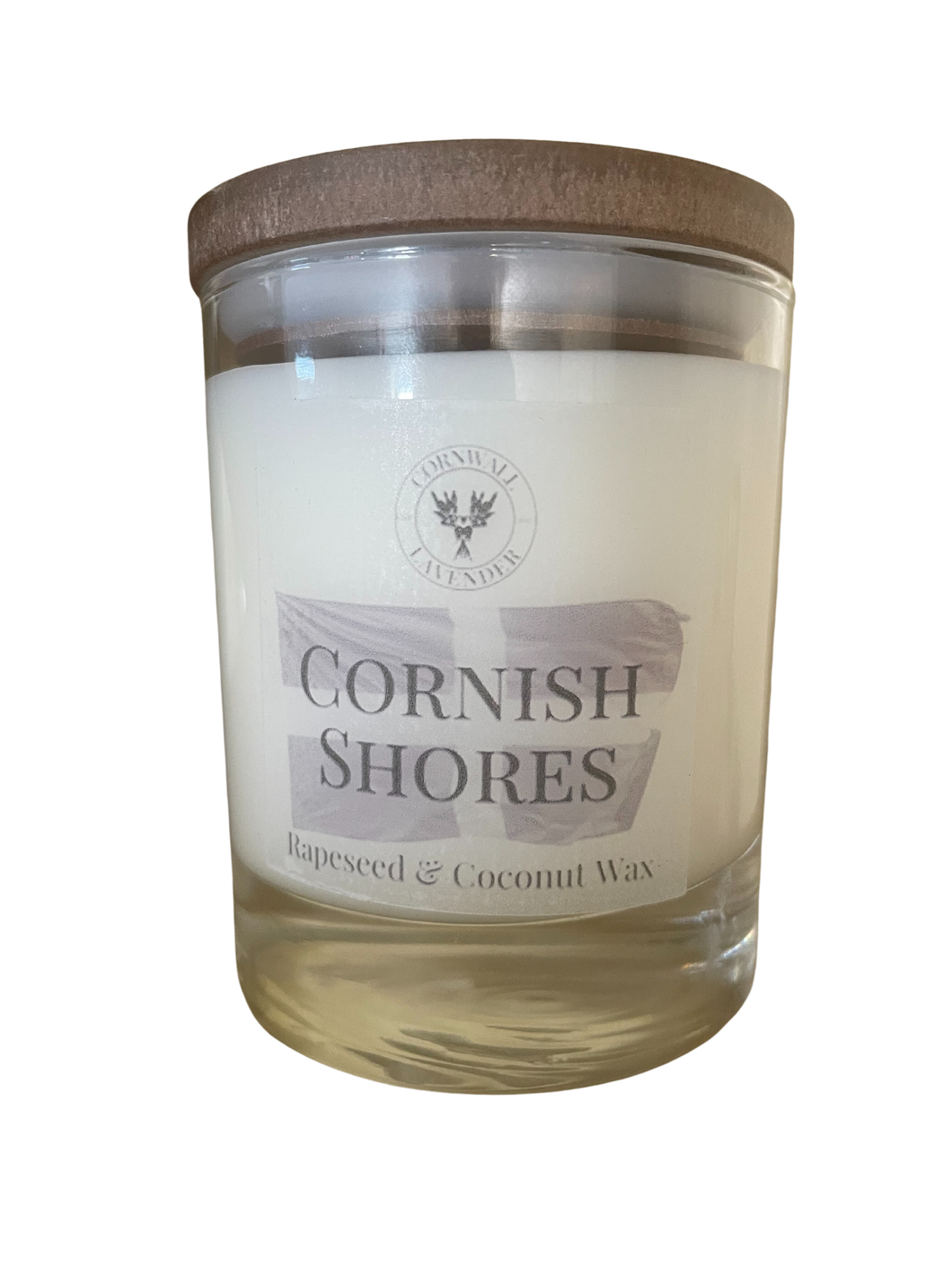 Cornish Shores  candle. 20cl with wooden lid.