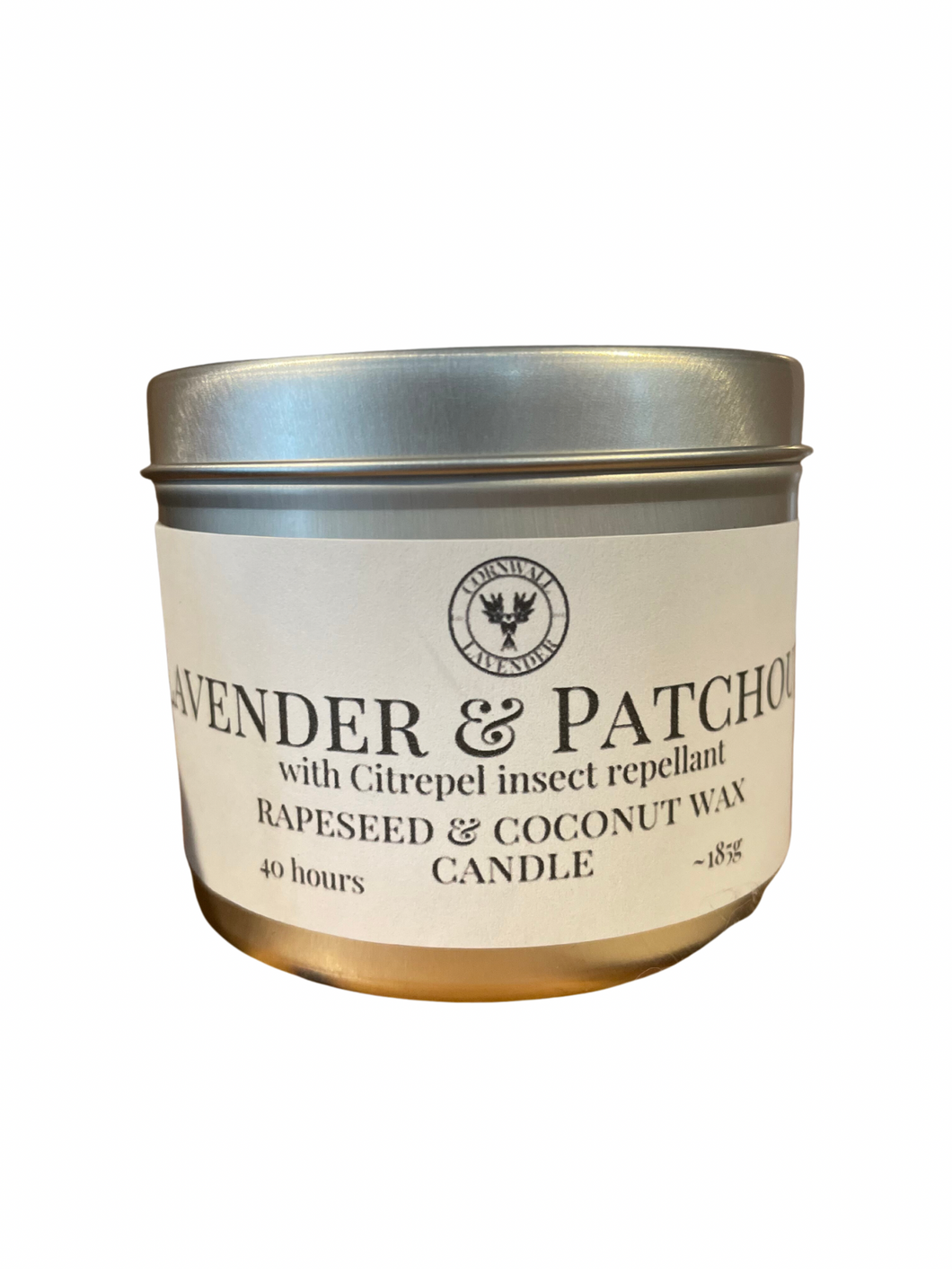 Lavender & Patchouli with natural insect repellent.185g