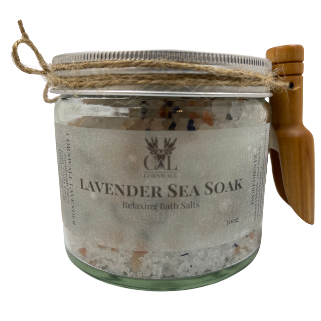 Relax and unwind in the soothing waters of a luxurious lavender essential oil bath soak to soothe aching muscles, soften skin, and ease the mind, body, and spirit.