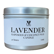 Load image into Gallery viewer, Lavender Essential Oil Candle in a Tin
